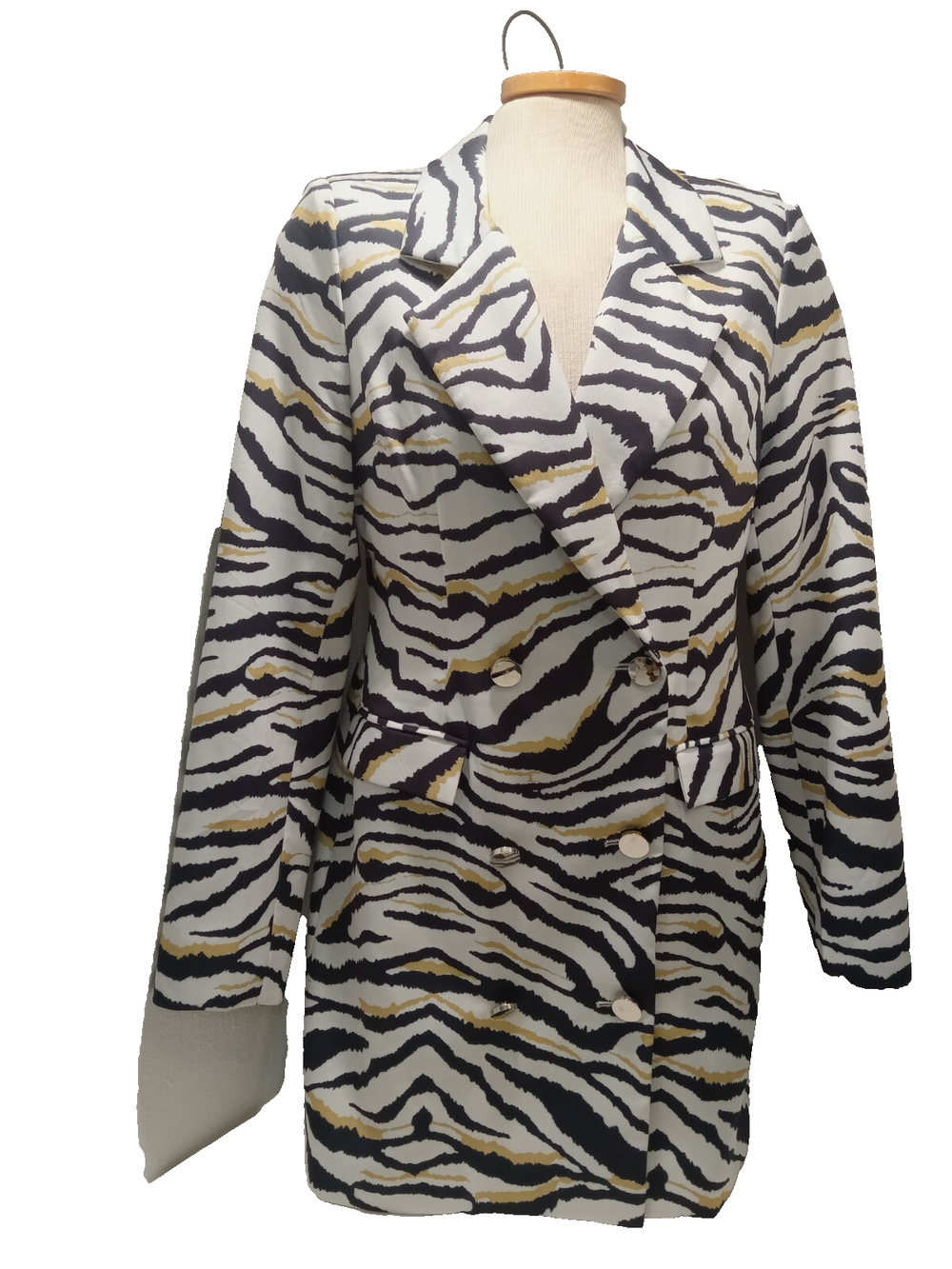 Double Breasted Mini Blazer Dress - Fashion Nova-Multicolor Size Large